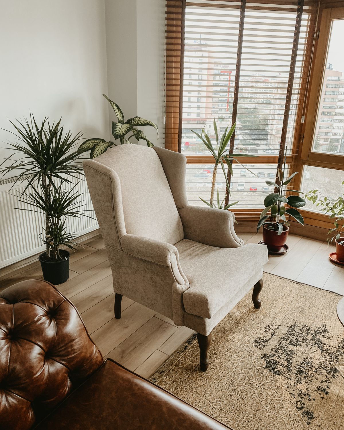Fauteuil chaleureux dans un cadre paisible propice à la consultation